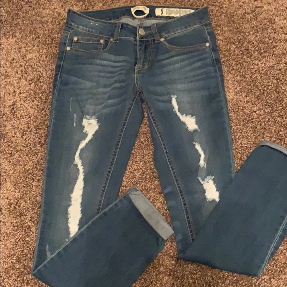 Cropped ripped Jegging - Picture 2 of 3